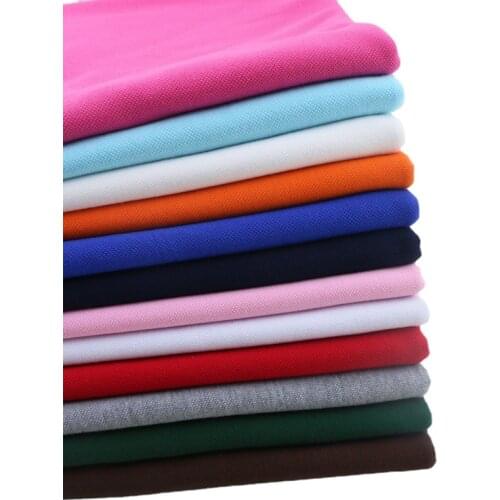 Wide 72inch 100% Cotton Knit Pique Fabric Summer POLO T-shirt Cloth Breathable moisture wicking