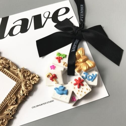 Silicone molds Christmas wreath silicone soap mold Handmade chocolate fondant molds silicone forms candle soap aroma stone mould