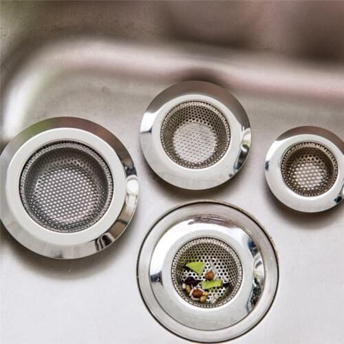 7cm/9cm/11cm Kitchen Sink Strainer Drain Hole Filter Hair Catcher Trap Sink Strainer Stainless Steel Bath Sink Drain Creen XNC