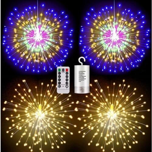 Starburst Lights 200LED Firework Lights LED Christmas Lights 8 Modes Fairy Light Hanging Ball Light Christmas Outdoor Decoration