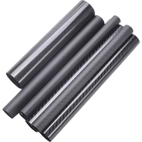 2PC Carbon Fiber Tube Drone Accessories Length 500mm Diameter 25mm To 30mm Hollow High Quality 3K Fabric Winding