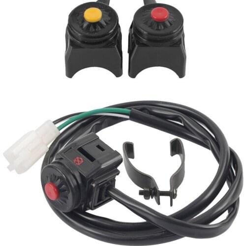Universal ATV Motorcycle Dual Sport Dirt Quad Start Horn Off Stop Switch Button can be used as horn switch