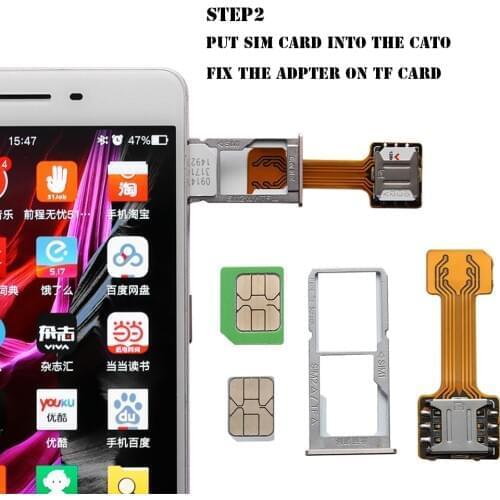 TOP TOP Quality TF Hybrid Sim Slot Dual SIM Card Adapter Micro SD Extender Nano Cato Android Phone For Xiaomi Univerisal