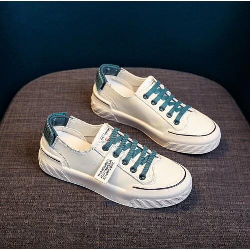 Women Sneakers Pu Leather All-match Casual Sports Shoes Comfort White Vulcanized Platform Shoes Fashion Breathable Walking Shoes