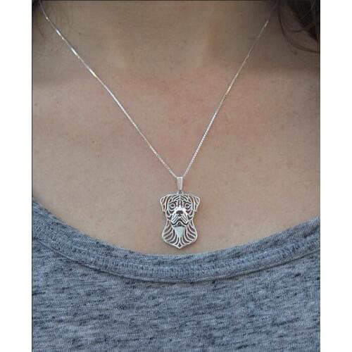 Fashion Hollow Pet Perro de presa canario pendant choker statement Necklace for women unique Christmas gift for girls