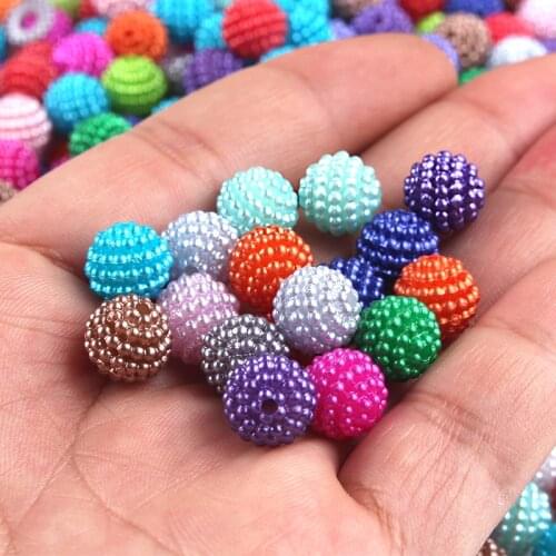 10mm-20mm Mixed Bayberry Beads Acrylic Beads Round Loose Europe Beads for Jewelry Making Fits Handmade DIY Bracelet Accessories