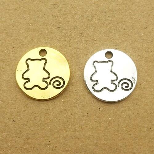 10pcs 15x15mm bear charm for jewelry making crafting fashion earring pendant necklace bracelet charms