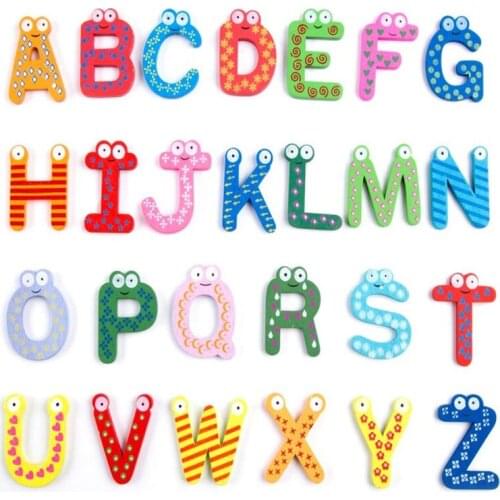 26 English Letters Refrigerator Paste Magnet Refrigerator Paste Baby Early Education Refrigerator Paste Practical Home