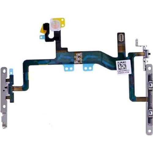 30Pcs/lot Original Power On Off Button Flex Cable with Metal Bracket for iPhone 6S 4.7" Volume Mute Vibrate Switch Flex Cable