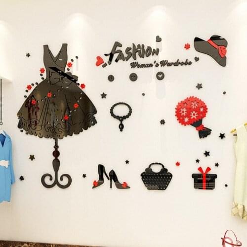 Chinese style plum blossom Acrylic Wall Sticker 3D stereo living room Entrance restaurant background room Layout Wall Sticker