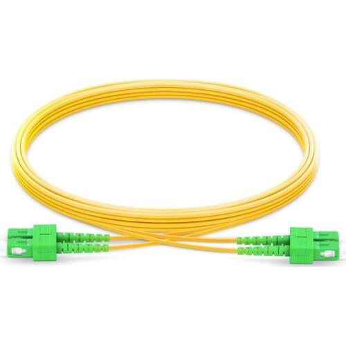 FirstFiber 15 m SC APC to SC APC G657A 2 cores Duplex Fiber Patch Cable, Jumper, Patch Cord 2.0mm PVC OS2 SM Bend Insensitive