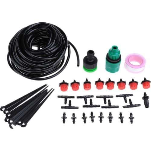 HOT-5M Diy Automatic Mini Drip Irrigation System Plant Watering Garden Hose Kits With Adjustable Dripper Smart Controller Suit
