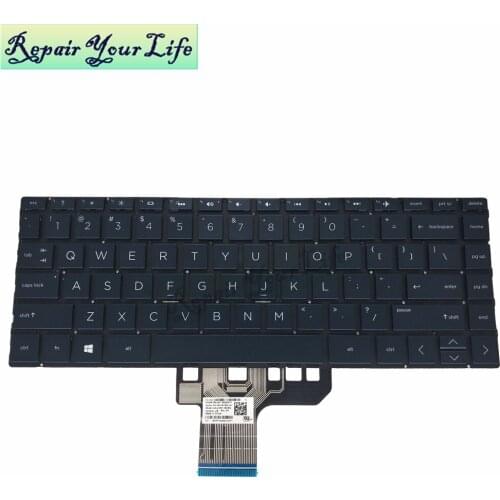 Keyboard for HP Pavilion 13-AN 13-an0010nr 13-an0031wm 13-an0020tu US English 9Z.NECBCBQ.J01 NSK-XBJBQ blue with backlight new