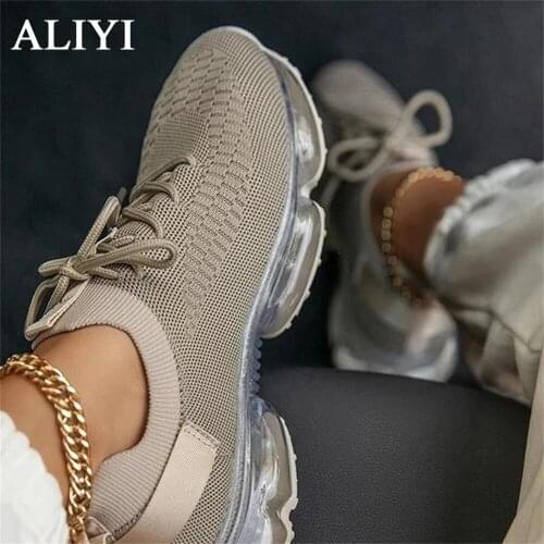 Women Casual Shoes 2021 Autumn Mesh Lace Up Ladies Sport Shoes Comfortable Walking Running Female Flat Trendy Sneakers 35-43