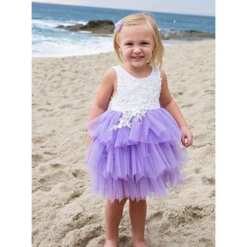 Summer Girl Dress White Scallop Girls Little Girls Princess Dress Tutu Fluffy 2 3 4 5 6 Years Children Casual Wear Kids Clothes