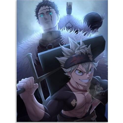 Wall Artwork Black Clover Canvas Painting HD Printed Asta and Yami Sukehiro Pictures Home Decor Living Room Modular Anime Poster