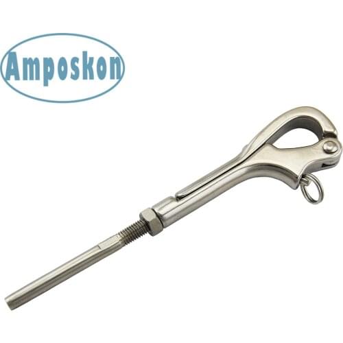 New 3/4/5 inch Openable Pelican Hooks Shackle 316 Stainless Steel Quick Release Hand Rail Guardrails Sup Board Accessories Surf