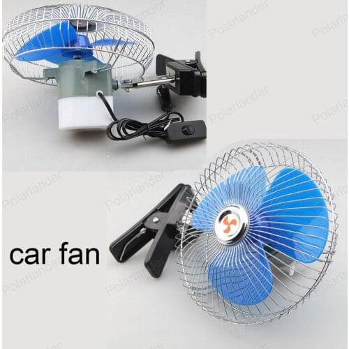 New Mini Electric Low Noise 6 inch 12V 25W Portable Vehicle Auto Car Cooling fan Oscillating Summer Auto Air Conditioner
