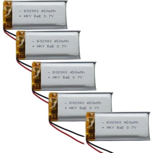 XINJ 3.7V 450mAh Rechargeable Polymer Li Lithium Battery Cells 602040 For Camera GPS Sat Nav Driving Recorder DIY Headphone