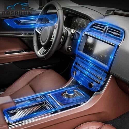 For Jaguar F-PACE 2016 2017 Interior Sticker Transparent protective film Car Accessories