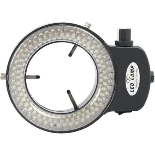 Adjustable Luminance 144 LED Ring Light Illuminator Lamp For Industrial HDMI Video Camera Trinocular Binocular Stereo Microscope
