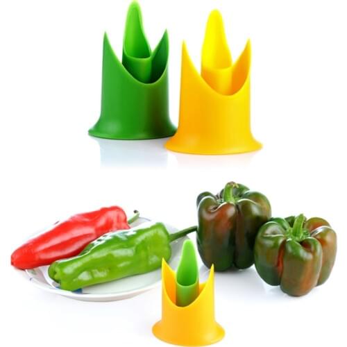 Green Pepper Tomato Vegetable Fruit Corer Core Remover Picker Pratical Home Kitchen Tool FBE2
