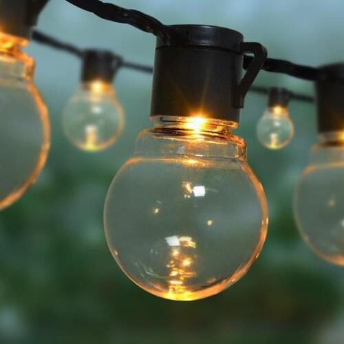 Garden light LED Lawn lamp 2.5/5M/10M/15M/20M Globe Bulb lantern String Fairy light For Garden lighting Decoration Country House