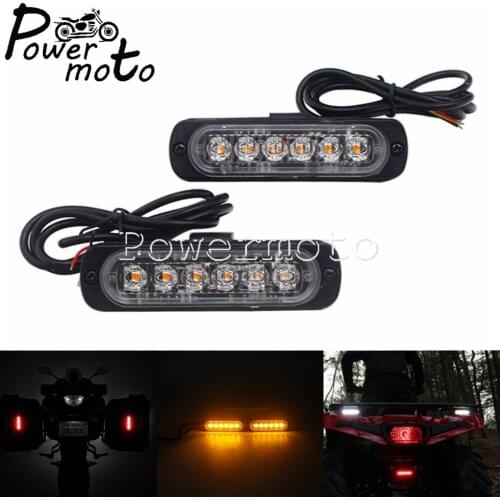 LED B6 Motorcycle Accessories Waterproof Amber Taillight Rear Brake Light Lamp For Kawasaki Honda Suzuki ATV Dirt Bike