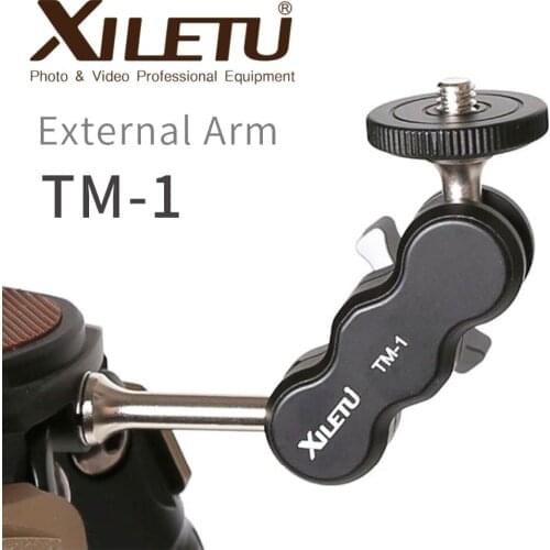 XILETU TM-1 Universal External Arm 1/4 Screw can be mount on Tripod flash light microphone phone clip holder