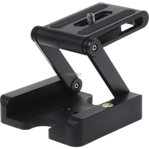 Z Flex Tilt Tripod Head Aluminum Alloy Folding Z Tilt Head Quick Release Plate Stand Mount Spirit Level For Phones Camera