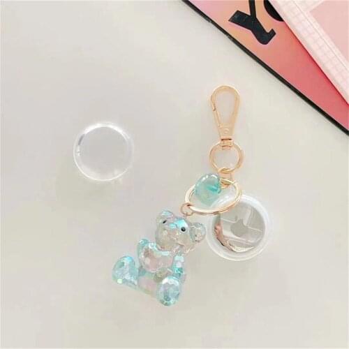 Protective Cover For Apple Airtags Cute Bear Silicone Sleeve For Apple GPS Locator Tracker Anti-lost Case Keychain Accessories