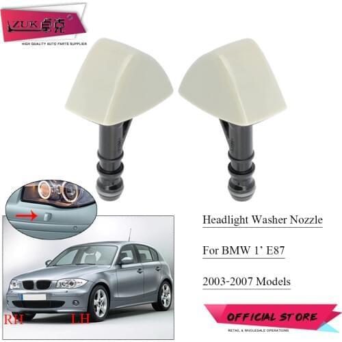ZUK For BWM 116 118 120 125 130 135 E81 E87 E88 2003-2007 Headlight Cleaning Water Sprayer Nozzle Jet Unpainted
