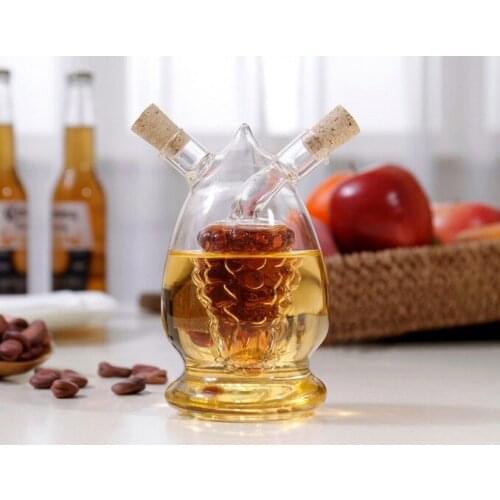 1pc Nordic Kitchen Seasoning Oil Bottle Glass Oiler oil can leak oil and vinegar sauce bottle OK 0643