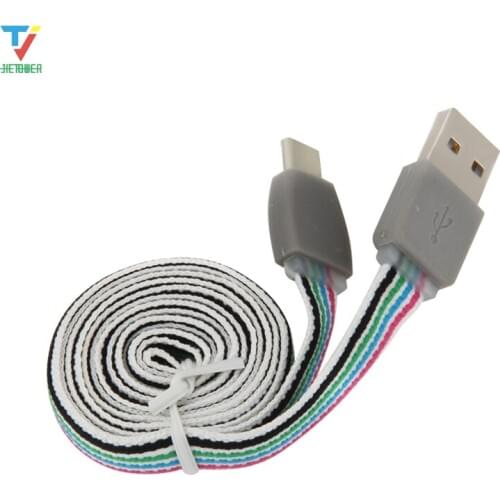 100pcs/lot 1M Cotton Braided Data Cable Micro 5pin 8pin Type-C Cable Date Sync Charger Cable for Sumsung Xiaomi Huawei Iphone