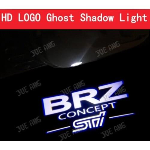 2pcs Logo For 2011-2021 BRZ STI LED Car Door Warning Light Projector Ghost Shadow Light Welcome Light Courtesy Atmosphere Light