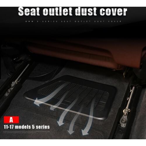 2 pieces Under Seat Grille air condition dust vent Cover Mat For BMW 5 Series F10/F11/F18 11-17 18 Car Styling Vent Cover