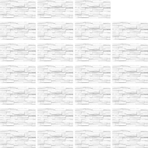 27Pcs/Set 3D Tile Stickers DIY Self Adhesive Kitchen Floor Wall Sticker Bathroom Home Decoration 20x10cm