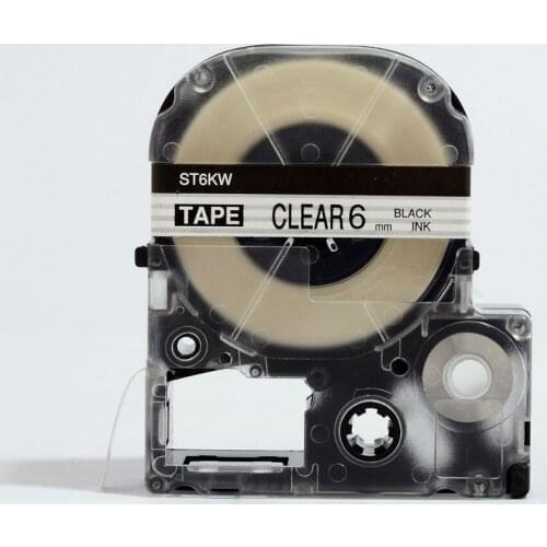 3PK/lot Free shipping ST6KW for KINGJIM labelworks ST6KW compatible for LW-300 LW-400 labelling maker label tapes