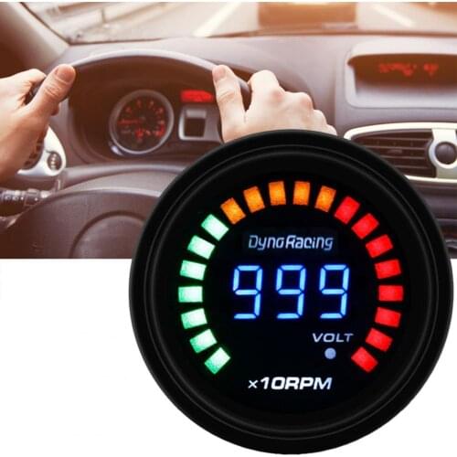 Car Tachometer 20 LEDs 52mm ABS 0-10000RPM Car Display Speed Meter for 12V 4/6/8 Cylinder Gasoline Petrol Car