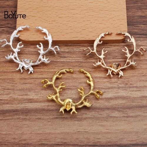 BoYuTe (10 Pieces/Lot) 55.2*46MM Metal Alloy Antlers Handmade Materials Diy Jewelry Acccessories Wholesale