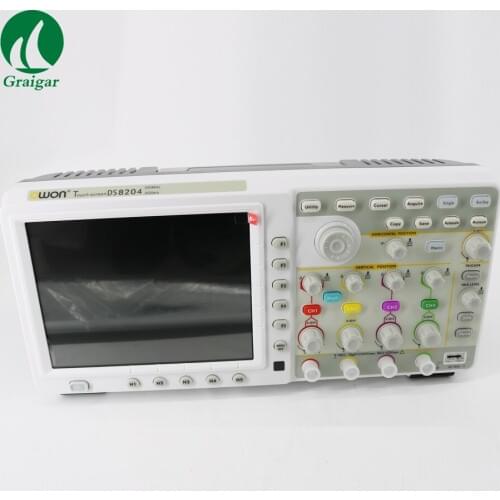 OWON TDS8204 Touch-Screen Digital Oscilloscope 4 Channels 200MHz 2GS/s with 8‘ Touch Screen Color LCD
