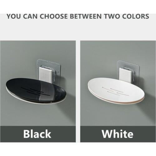 Soap Dishes Drain Wall Mounted Soap Sponge Holder Storage Rack Bathroom Organizer Soap Draining Holder Kitchen Hanging Soap Box