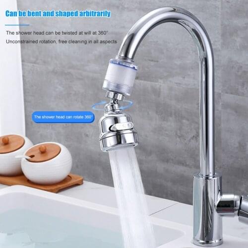 Kitchen Sink Water Saving Tap Foamer Aerator With 3 Modes Splash-proof Swivel Head Faucet Nozzle Filter Shower Connector Adapter