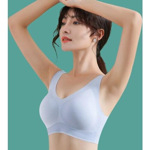 FINETOO Deep V Wireless Bra Women Breathable Bralette M-2XL Plus Size Bras Ladies Soft Underwear Backless Bra Female Lingerie