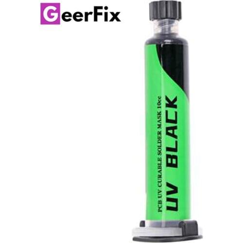 2UUL PCB UV Black Curable Solder Mask Paste 10CC High Quality Flux for Reprocessing BGA CPU LED PCB Repair Soldering Flux Paste