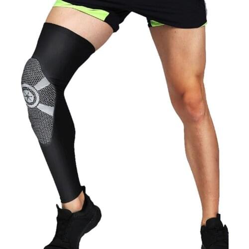 1PCS Compression Knee Support Sleeve Protector Sports Running Basketball Volleyball Elastic Knee Pads Brace Springs Sleeve Hot