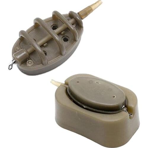 Carp Fishing Feeder Lure Bait Trap Baiting Tool Tackle Mould with Lead Weight Feeder Cage Sharp for Outdoor Fishing Hook Tools