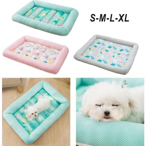 Summer Soft Dog Cooling Mat Bed Portable Sleeping Pad Washable Kennel Heat Relief Cool Blanket Cushion