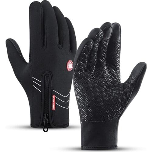 Men Gloves Winter Bike Snow Bicycle Gloves Touchscreen Windstop Silicone Cycling Gloves Waterproof Autumn Bike Gloves
