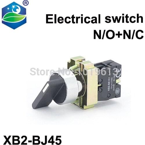 N/O+N/C rotary switch 2 position push button 22mm rotary switch 50/60Hz XB2-BJ45